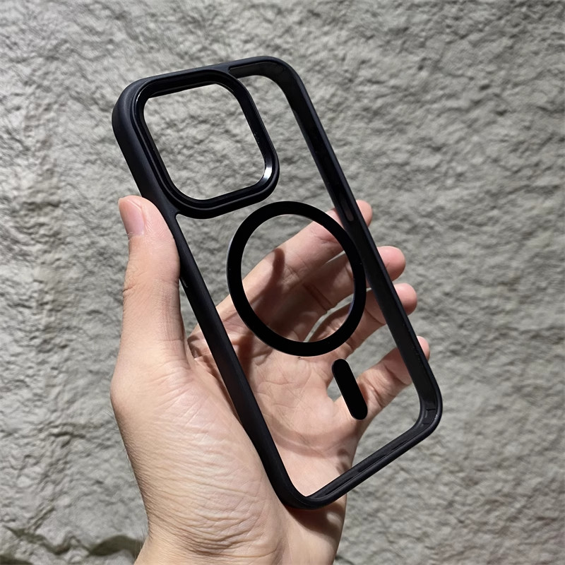 高清透明磁吸适用苹果17air手机壳iphone16promax保护套15Pro钛灰14promax强磁吸附13Pro极简12pro钛灰肤感黑