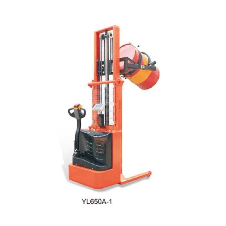 广东电工动液压油料桶升高车翻转倒车化桶搬692运高叉车全自动行