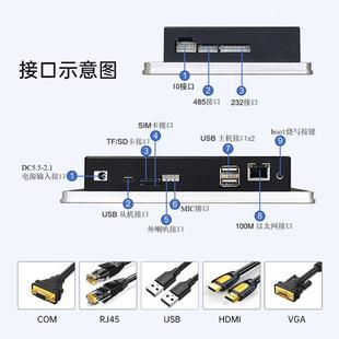 全封闭电屏业 10工.1寸安卓A13工控触容摸一体机嵌入式 7WAR 070C