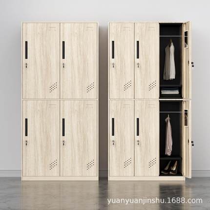 木更制衣柜员工装宿舍储物柜浴纹室健身房存包柜拆铁皮柜钢al-53