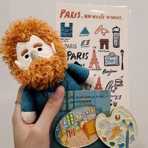 梵高挂件玩偶周边包包钥匙挂件