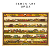ART 马上之城 1000片复古经典 SEREN 老钱高级名画装 饰收藏拼图