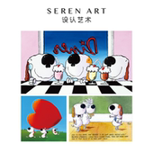 740片美式 SEREN 治愈软糯送礼物 狗狗情绪拼图 500 ART 要快乐