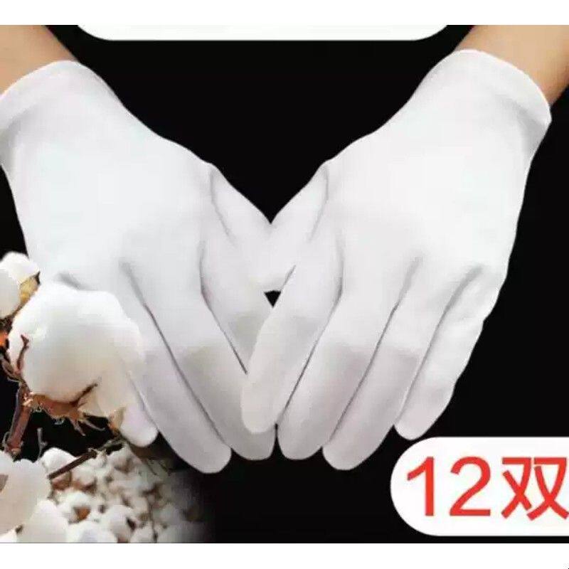加厚防烫干活棉纱纱布薄款工作白纱劳保手套电焊白色防滑纱线耐脏
