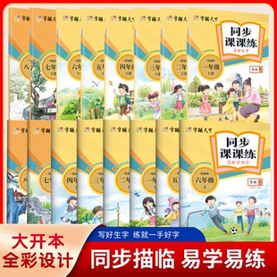 同步课课练•写好生字 一二三四五六年级人教版课外练字本描红字帖  全彩大开本 高分作文一学就会 紧扣教材 同步辅导课堂习作