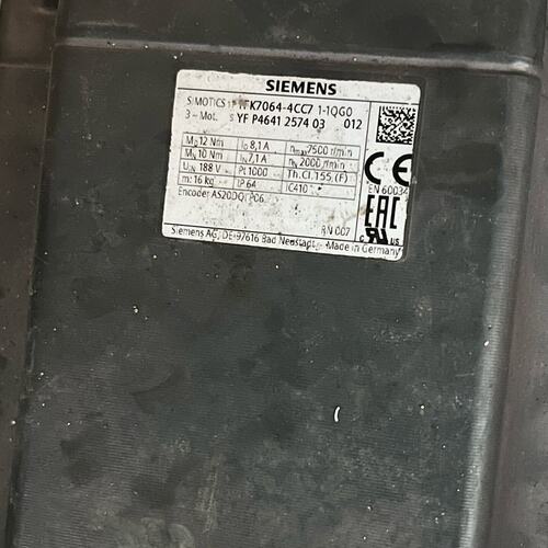 议价 现货西门子 1FK7064-4CC71-1QG0 伺服电机可维修
