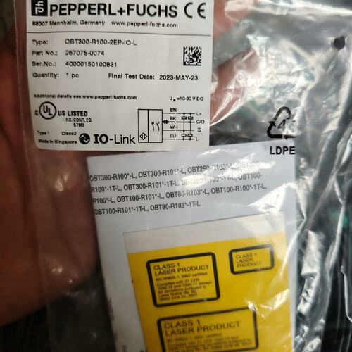 议价 现货倍加福传感器OBT300-R100-2EP-IO-L型号2可维修