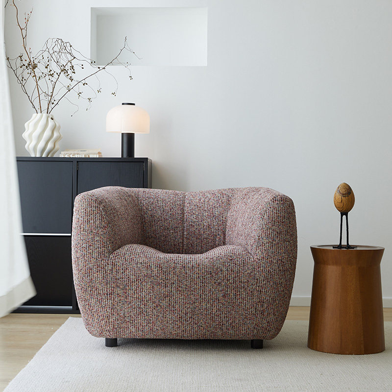 安隅集物圣米歇尔单人沙发椅原创设计奶油风懒人布艺小户型客厅,住宅家具,沙发椅,淘宝优惠券,粉丝福利购,淘宝优惠卷