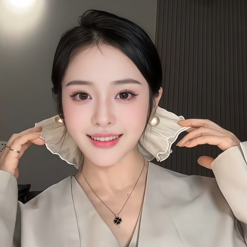 大号褶皱蕾丝大肠发圈女高级感扎发头绳发饰2026新款头花发绳头饰