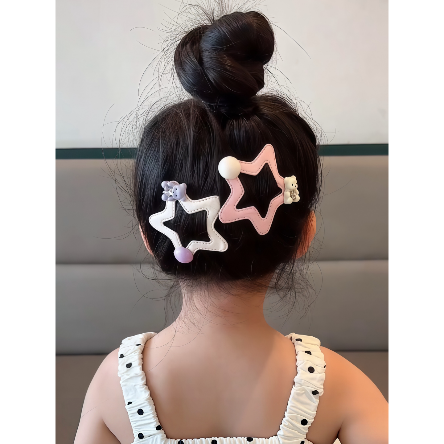 女童韩系小熊星星不伤发BB夹