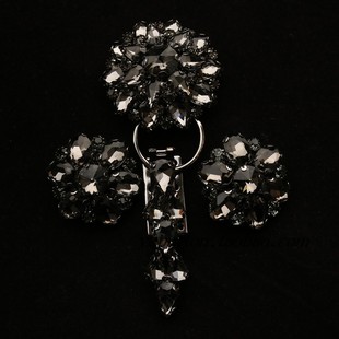 皮草扣子貂皮大衣领口的大扣水钻高档奢华卡子裘皮搭扣钮扣鸭嘴扣