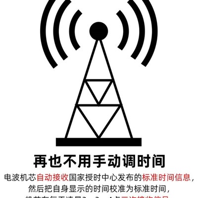 中国码电波机芯BPC自动对时钟表挂钟静音十字绣石英钟芯表ZD96882