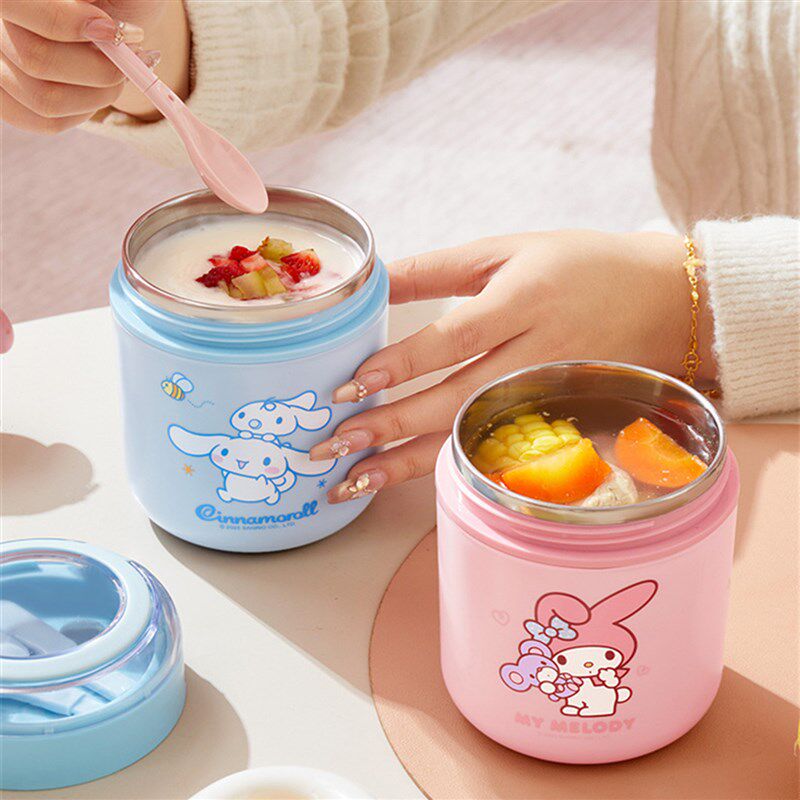 婴儿宝宝Melody美乐蒂辅食碗保温饭盒外出便携装粥桶保温碗保温壶