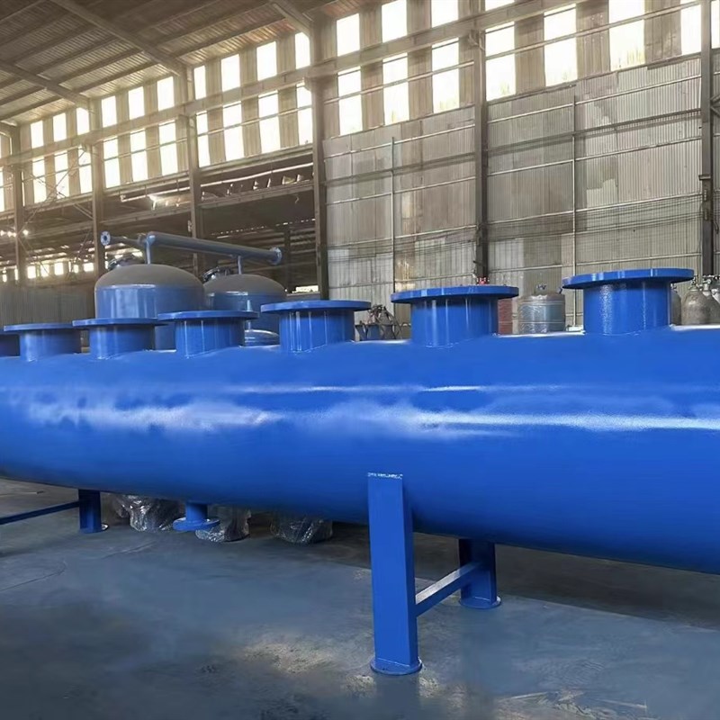 分集水器中央空调地暖管道水循环分流集分水器碳钢不锈钢分气缸