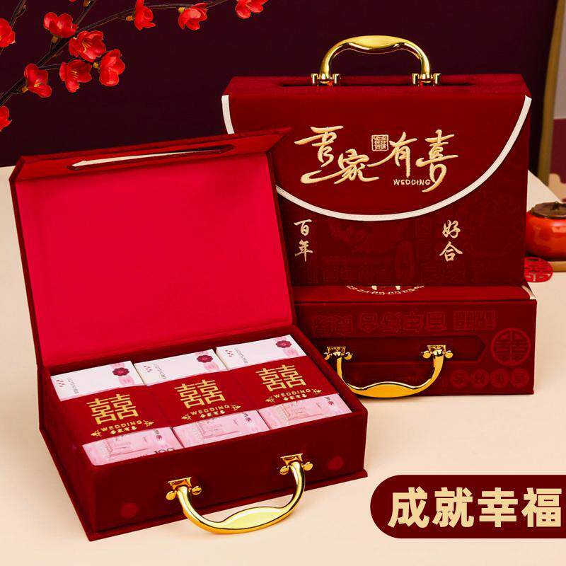 钱盒子五十万订婚彩礼盒8万8结婚彩礼20万聘礼盒高级16万八