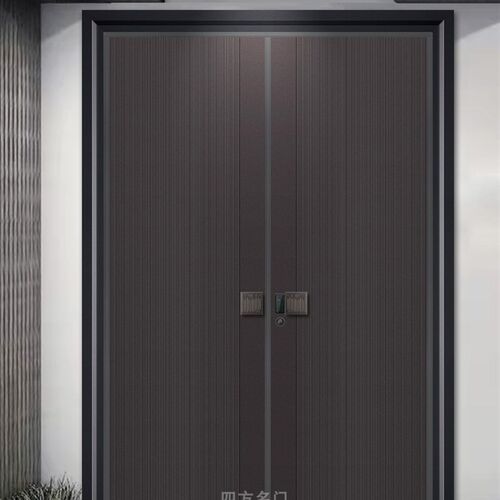 别墅大门双开门家用农村自建房入户门新中式乡村庭院进户铸铝门