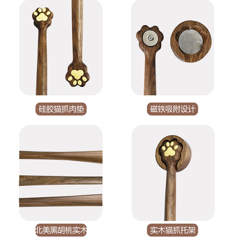 鞋拔子长柄家用磁吸高档实木网红创意老人孕妇便携小巧可爱提鞋器