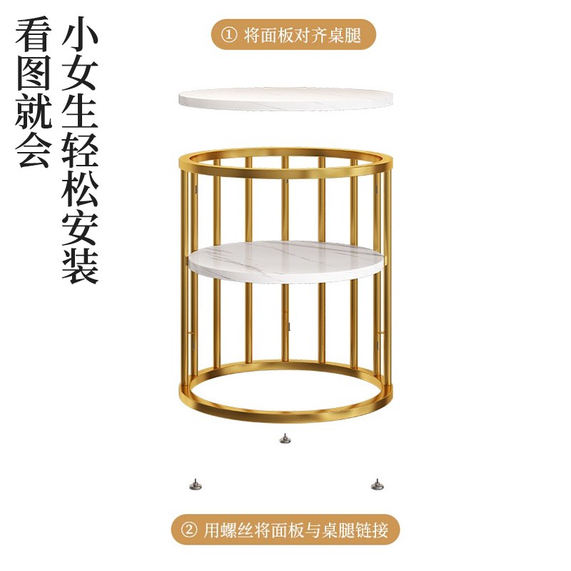 北欧沙发边几茶几客厅家用小圆桌麻将桌旁角几阳台茶桌床头边桌子