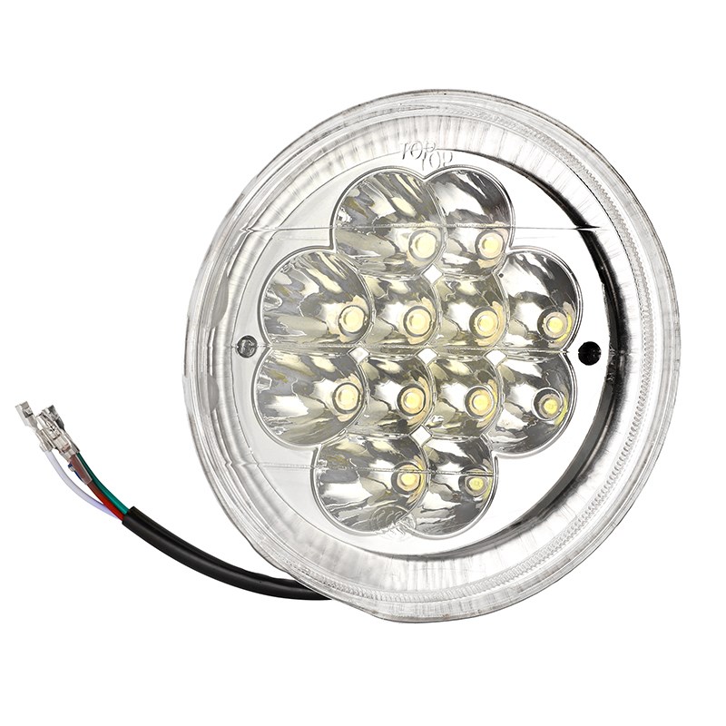 太子摩托车灯12V-80V通用型电动三轮车LED大灯总成强光改装配件