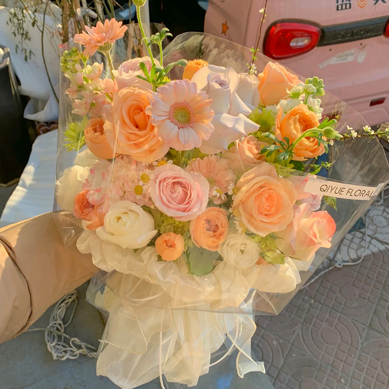 ins鲜花速递同城配送玫瑰花束郁金香马蹄莲蝴蝶兰北京上海成都店