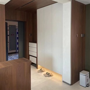 梵品木饰面科定KD涂装护墙板实木贴皮工厂直销