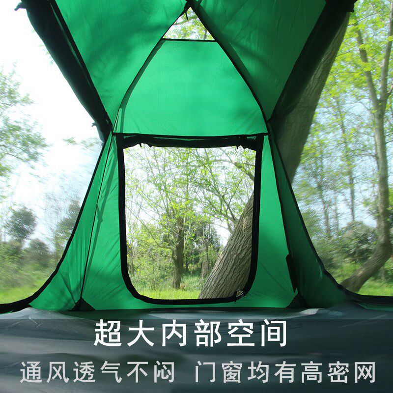 帐篷户外野营防雨加厚露营双层防寒钓鱼专用离地加高帐篷防暴雨