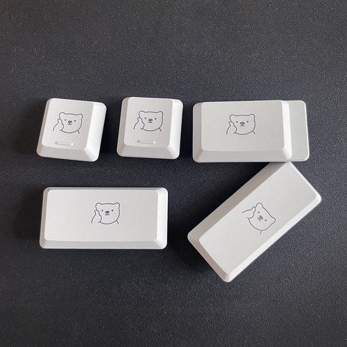 小熊透光黑色白色键帽罗技G913