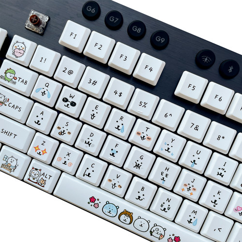 自嘲熊矮轴键帽 MX轴键盘客制化PBT罗技G915X/Nuphy/Lofree洛斐