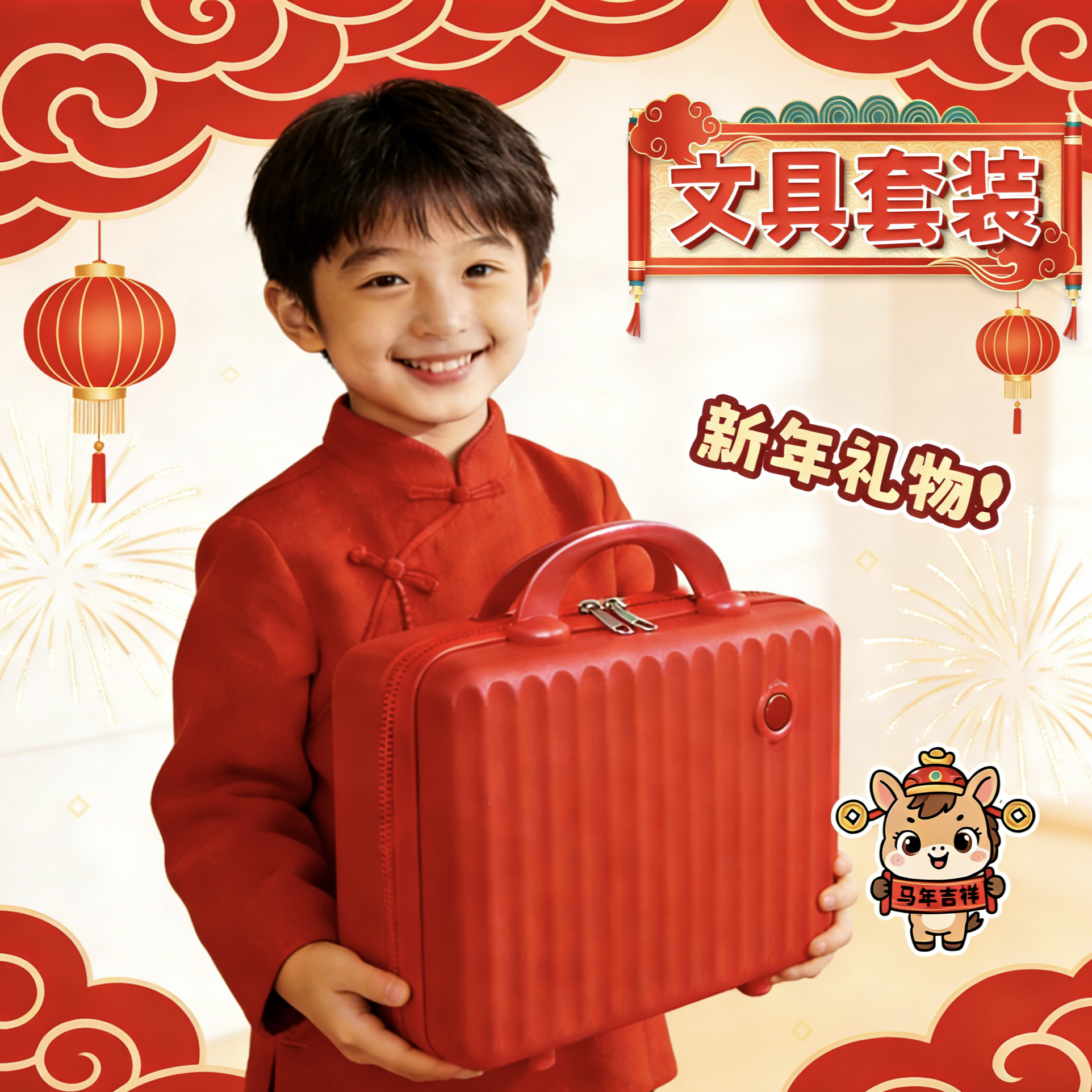 新年礼品实用励志文具小学生奖励礼物文具盲盒盲袋男生女生学习用品可手提礼盒幼儿园班级奖励同学生日伴手礼