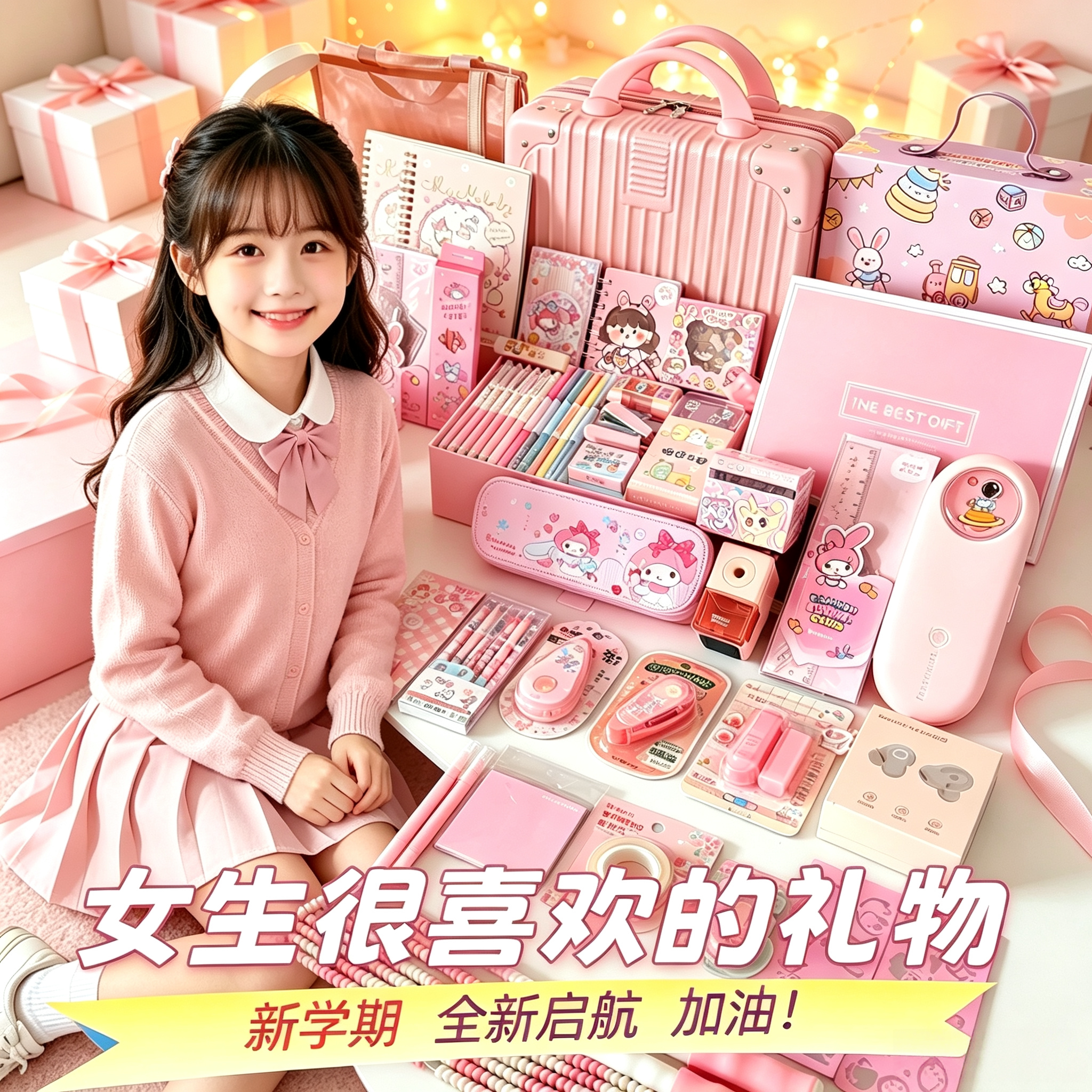 文具套装礼盒开学大礼包一年级学习用品女孩儿童礼物小学生初中生专用实用必备文具用品生日少女心礼品盲盒