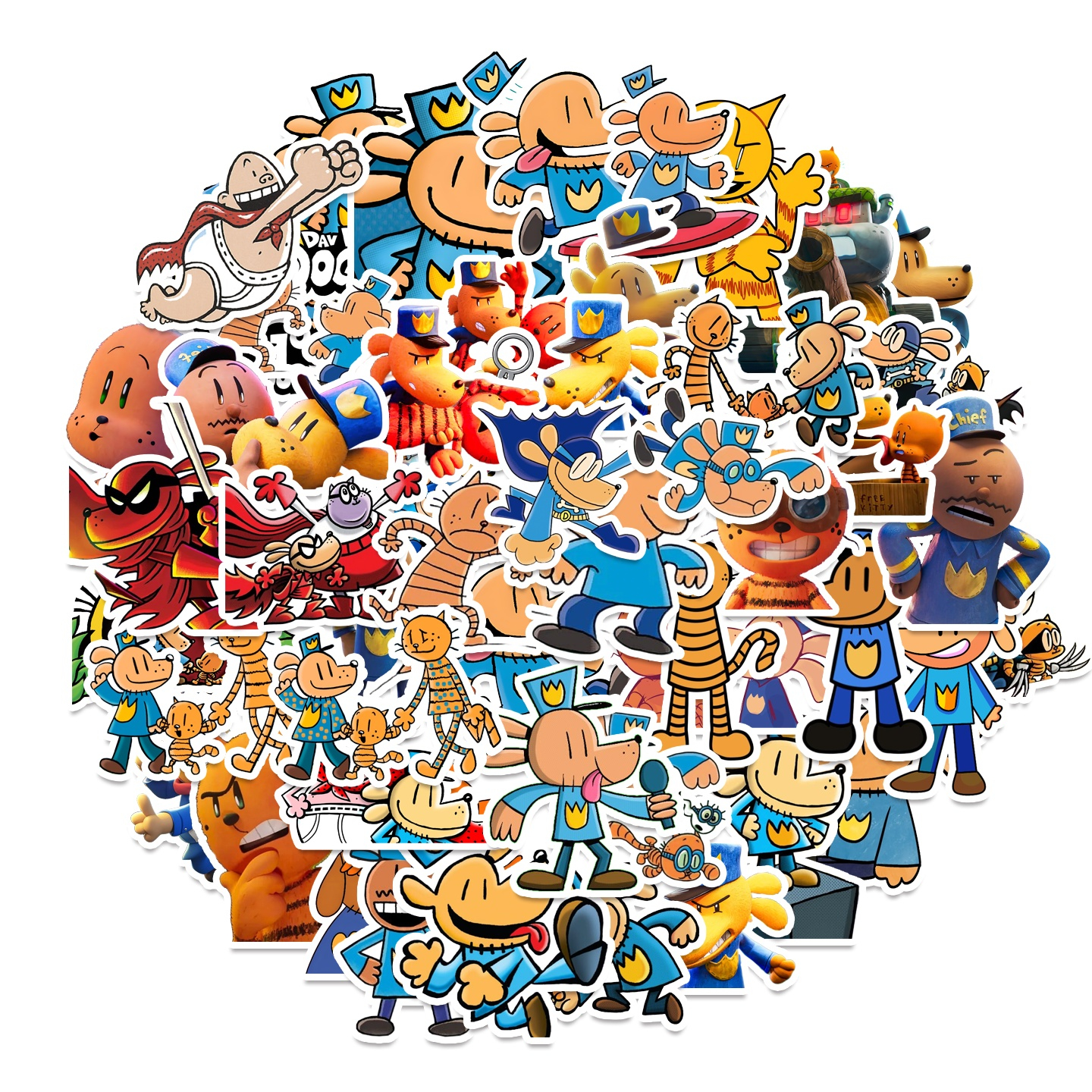 50张经典卡通动画神探狗防水贴纸