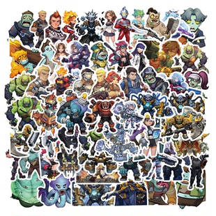 50张射击游戏向僵尸开炮动画贴纸diy手机笔记本平板电脑水杯充电宝行李箱桌面墙面储物箱防水文具贴画
