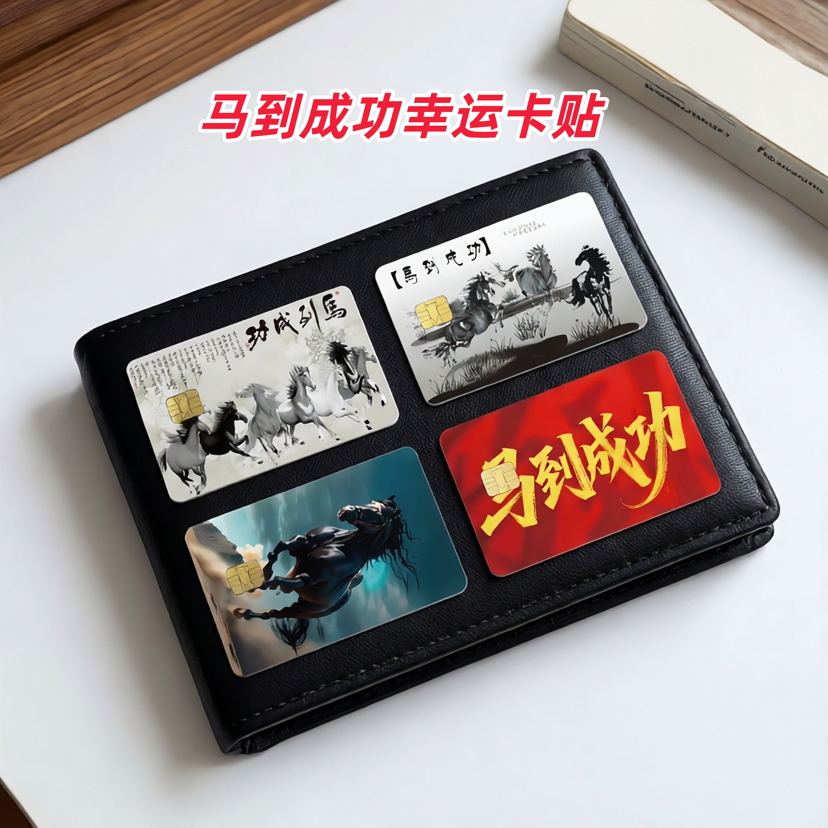 马到成功幸运天选之子卡贴励志PVC信用卡银行卡学生饭卡交通卡校园卡会员卡高颜值装饰贴纸防水防刮