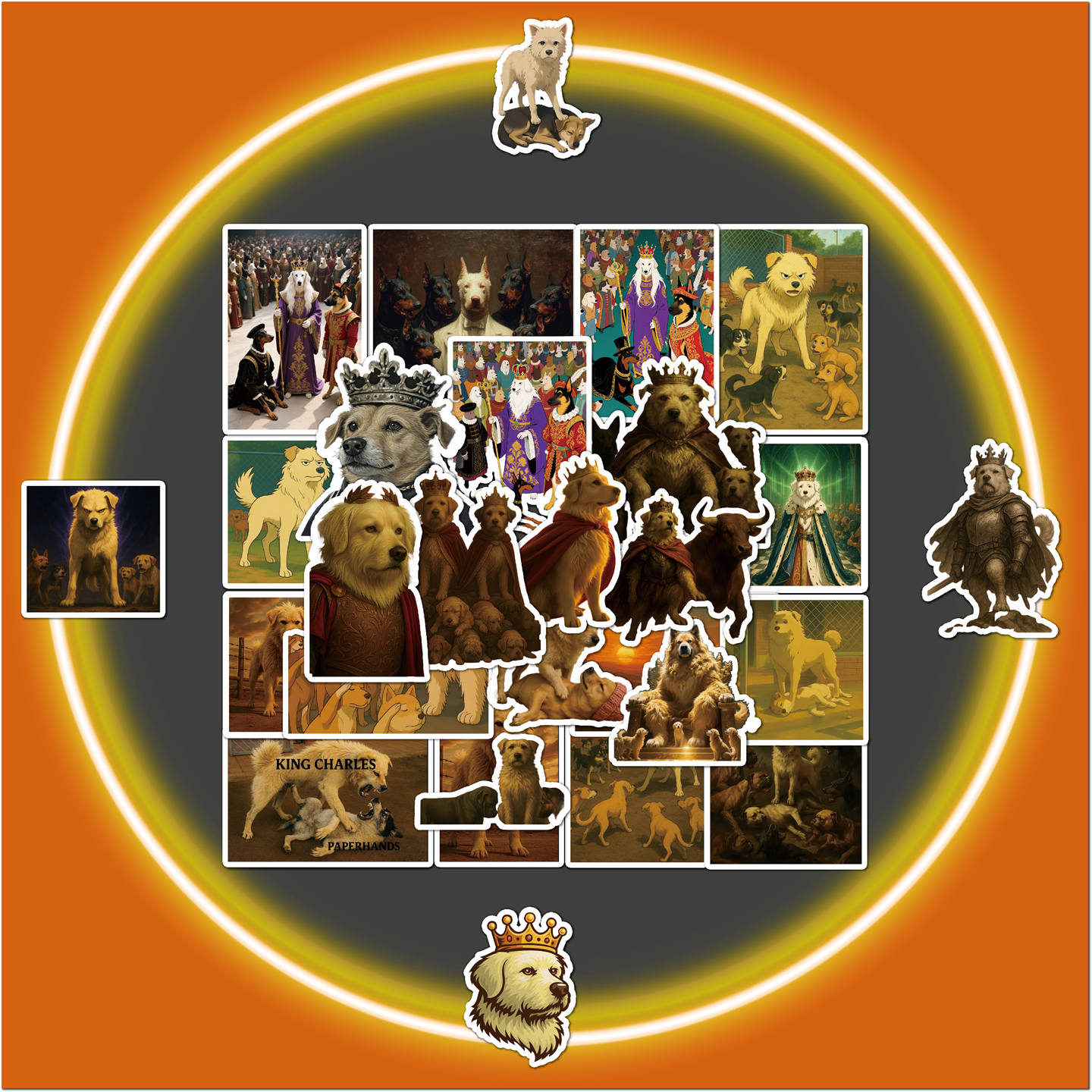 40张河北网红狗王下司犬动画贴纸