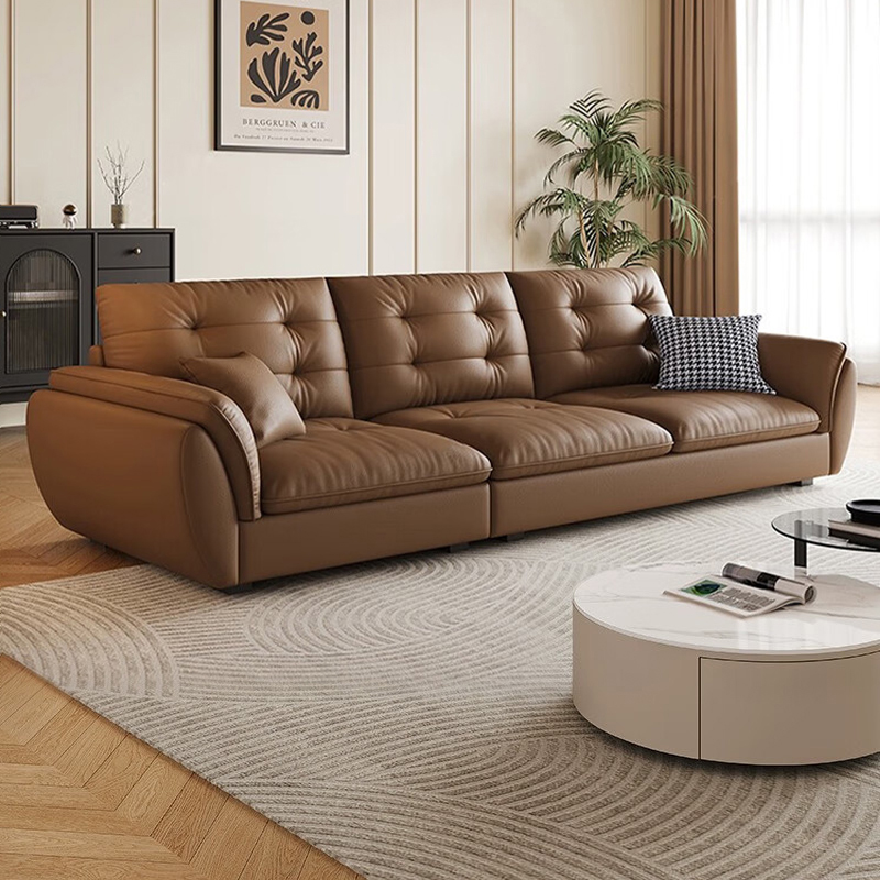 意式极简真皮沙发小户型客厅2025新款现代简约头层牛皮帆船沙发
