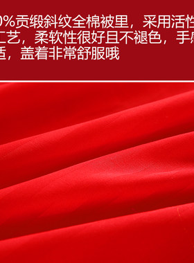 结婚喜被子陪嫁新婚庆蚕丝被大红绿龙凤百子丝绸缎手工纯棉被喜庆