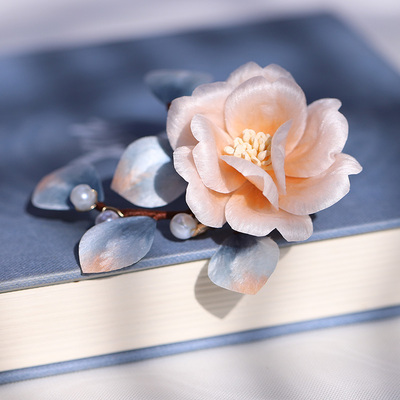 木池秋夏凤穿牡丹金属发饰