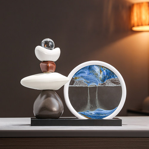 时来运转流沙画摆件客厅电视柜