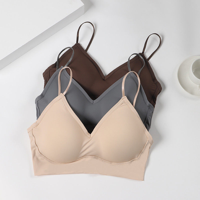 无钢圈冰丝美背心内衣聚