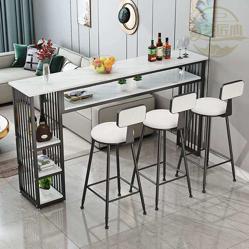 吧台桌子家用客隔断厅吧台轻奢阳台靠窗长条桌高脚桌靠墙吧台桌椅