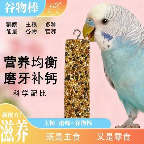 鹦鹉果蔬谷物棒鸟专用零食棒鸟饲料啃咬玩具用品磨牙磨喙训练奖励