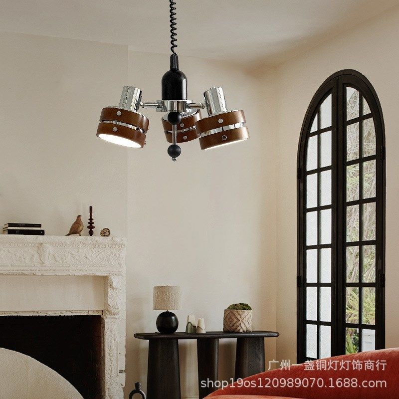 中古餐厅吊灯工业风实木餐厅灯美式复古咖啡厅店铺门头氛围小吊灯