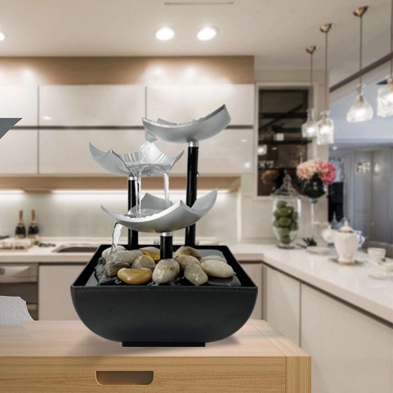 山流件水喷泉客桌厅家用卧室装饰布置房间装饰面UST假小摆猫夕之