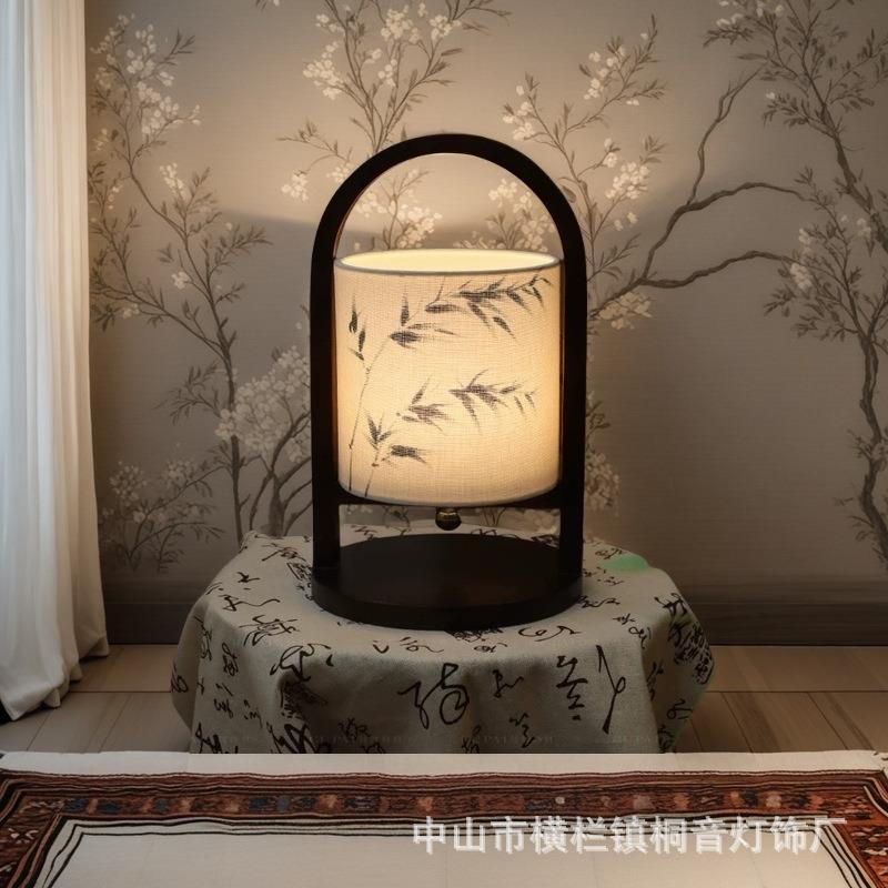 新中式简约创台卧室床头柜意灯充电古禅54092意灯客中厅茶室书房