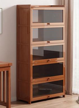 书架置架落地书柜靠物柜一体墙收物纳家用多层带RGO门防尘展示储