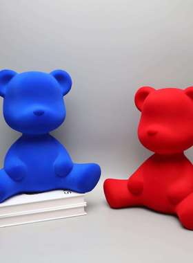 姿工厂直销欧式创意植绒坐熊摆件客厅儿房房书电视童柜装饰0138品