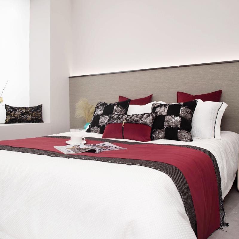 轻奢样板房摆场抱枕软装沙发酒客厅靠方枕墅店床上LXK垫多件别套