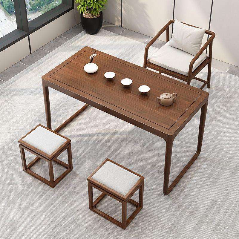 实木茶办公茶桌室小型家几用现代简GQS约台边几阳茶台桌椅组合