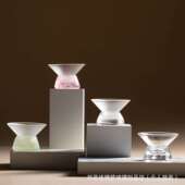 颜值琉璃茶漏茶滤器耐玻高加厚款 斗笠型璃茶漏带滤网底温座高墨韵