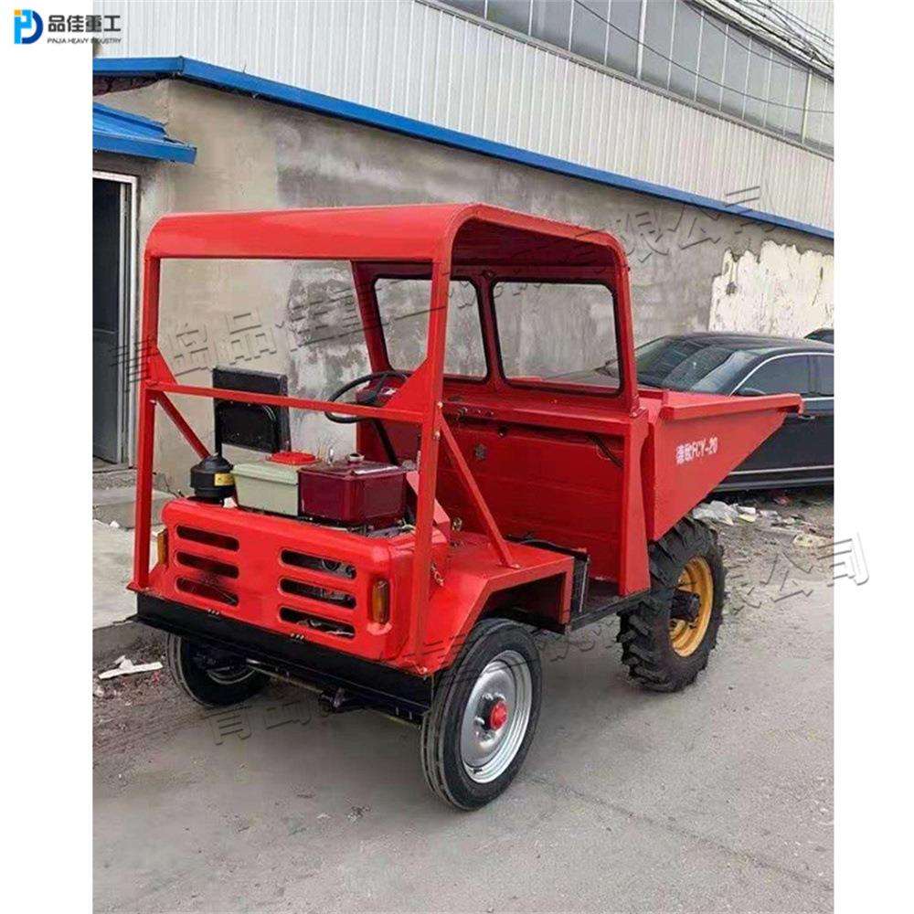 田地小型624自运粮卸车工地短途物料运输车柴油式液压翻斗四轮车